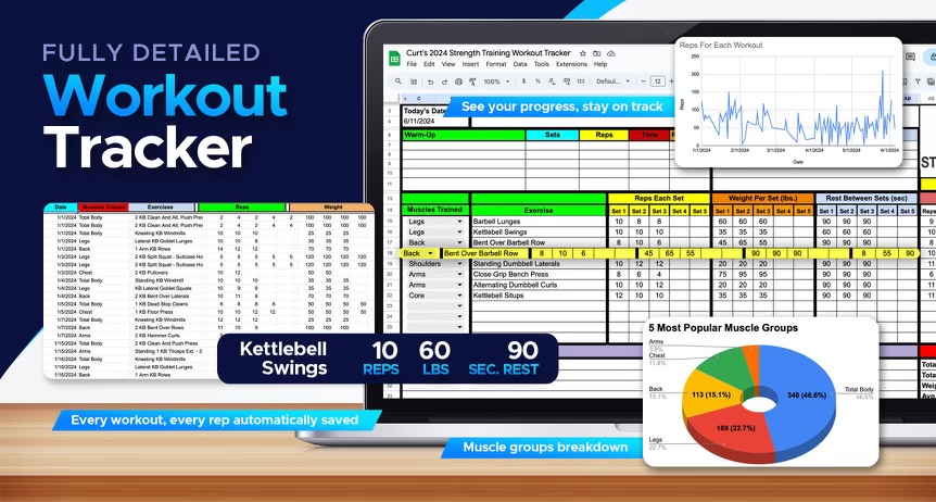 google sheets workout tracker 