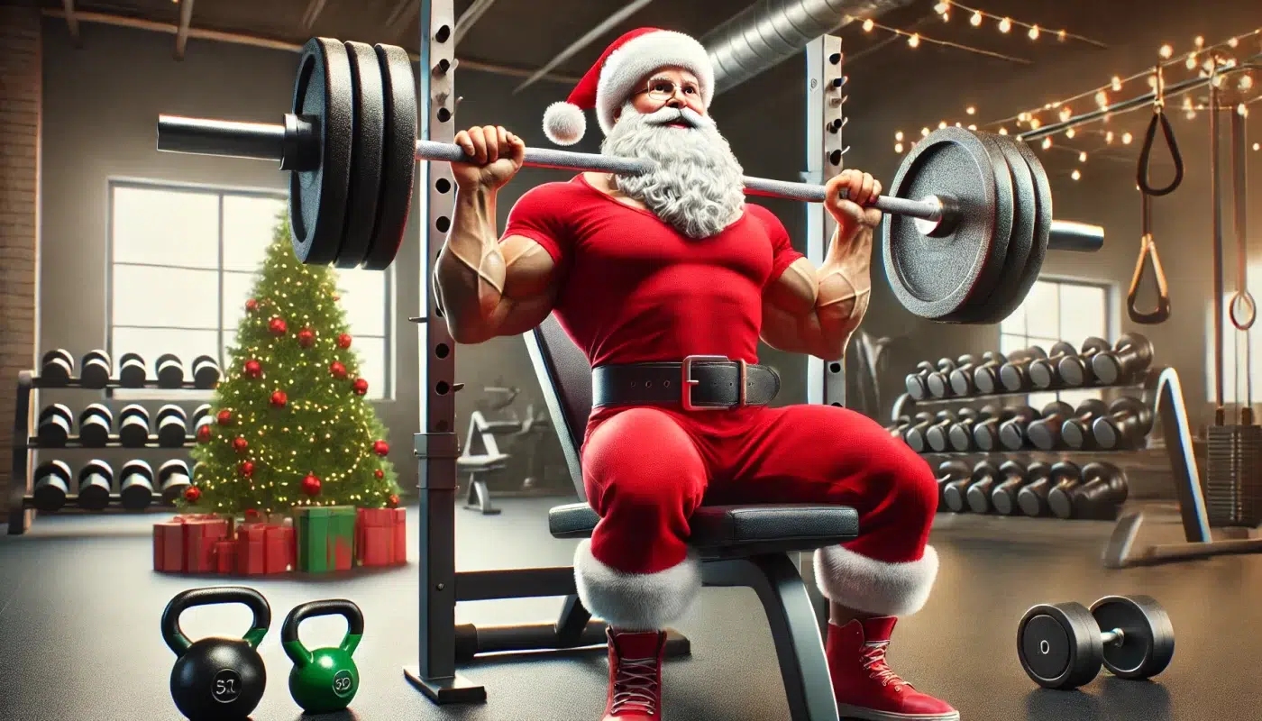 full body holiday workout lift like an athlete with Santa